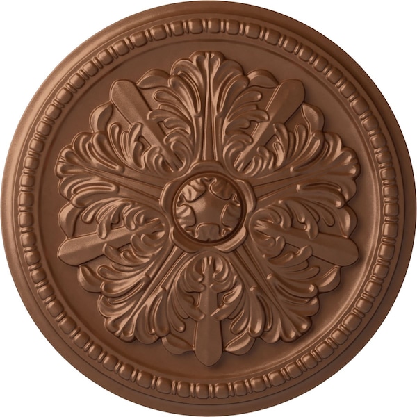 Ekena Millwork Swindon Ceiling Medallion (Fits Canopies up to 2 7/8"), 16 7/8"OD x 1 1/2"P, Polished Copper CM16SWPOS - main